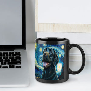 Starry Night Black Labrador Coffee Mug-Mug-Black Labrador, Home Decor, Labrador, Mugs-ONE SIZE-Black-6
