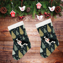 Load image into Gallery viewer, Starry Night Border Collie Christmas Stocking-Christmas Ornament-Border Collie, Christmas, Home Decor-26X42CM-White-2