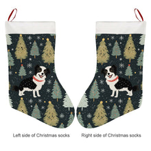 Load image into Gallery viewer, Starry Night Border Collie Christmas Stocking-Christmas Ornament-Border Collie, Christmas, Home Decor-26X42CM-White-3