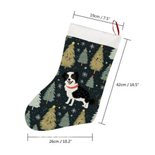 Load image into Gallery viewer, Starry Night Border Collie Christmas Stocking-Christmas Ornament-Border Collie, Christmas, Home Decor-26X42CM-White-4