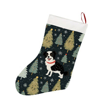 Load image into Gallery viewer, Starry Night Border Collie Christmas Stocking-Christmas Ornament-Border Collie, Christmas, Home Decor-26X42CM-White-1