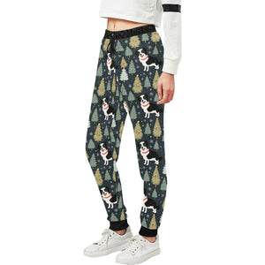 Starry Night Border Collie Christmas Unisex Sweatpants-Apparel-Apparel, Border Collie, Christmas, Dog Dad Gifts, Dog Mom Gifts, Pajamas-2