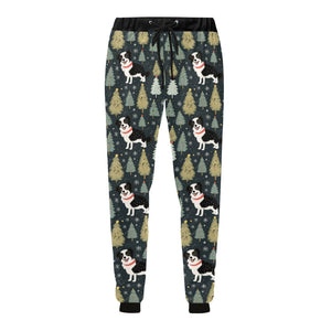 Starry Night Border Collie Christmas Unisex Sweatpants-Apparel-Apparel, Border Collie, Christmas, Dog Dad Gifts, Dog Mom Gifts, Pajamas-4