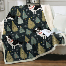 Load image into Gallery viewer, Starry Night Border Collie Soft Warm Christmas Blanket-Blanket-Blankets, Border Collie, Christmas, Dog Dad Gifts, Dog Mom Gifts, Home Decor-12