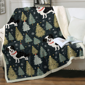 Starry Night Border Collie Soft Warm Christmas Blanket-Blanket-Blankets, Border Collie, Christmas, Dog Dad Gifts, Dog Mom Gifts, Home Decor-12