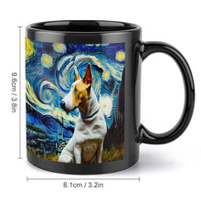 Load image into Gallery viewer, Starry Night Bull Terrier Coffee Mug-Mug-Bull Terrier, Home Decor, Mugs-ONE SIZE-Black-4
