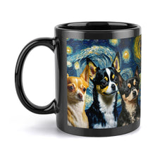 Load image into Gallery viewer, Starry Night Chihuahuas Coffee Mug-Mug-Chihuahua, Home Decor, Mugs-ONE SIZE-Black-6