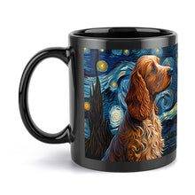 Load image into Gallery viewer, Starry Night Cocker Spaniel Coffee Mug-Mug-Cocker Spaniel, Home Decor, Mugs-ONE SIZE-Black-3
