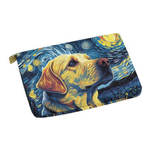 Load image into Gallery viewer, Starry Night Companion Yellow Labrador Carry-All Pouch-Accessories-Accessories, Bags, Dog Dad Gifts, Dog Mom Gifts, Labrador-White-ONESIZE-3