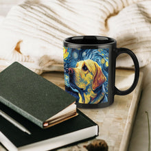 Load image into Gallery viewer, Starry Night Companion Yellow Labrador Coffee Mug-Mug-Accessories, Dog Dad Gifts, Dog Mom Gifts, Home Decor, Labrador, Mugs-ONE SIZE-Black-7