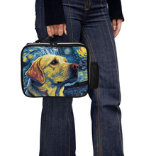 Load image into Gallery viewer, Starry Night Companion Yellow Labrador Lunch Bag-Accessories-Bags, Dog Dad Gifts, Dog Mom Gifts, Labrador, Lunch Bags-Black-ONE SIZE-4