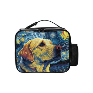 Starry Night Companion Yellow Labrador Lunch Bag-Accessories-Bags, Dog Dad Gifts, Dog Mom Gifts, Labrador, Lunch Bags-Black-ONE SIZE-1