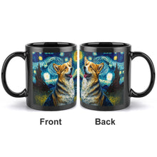 Load image into Gallery viewer, Starry Night Corgi Coffee Mug-Mug-Corgi, Home Decor, Mugs-ONE SIZE-Black-2