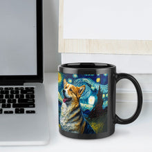 Load image into Gallery viewer, Starry Night Corgi Coffee Mug-Mug-Corgi, Home Decor, Mugs-ONE SIZE-Black-6