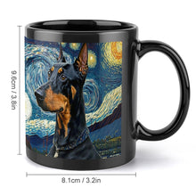 Load image into Gallery viewer, Starry Night Doberman Coffee Mug-Mug-Doberman, Home Decor, Mugs-ONE SIZE-Black-4