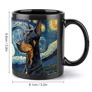 Starry Night Doberman Coffee Mug-Mug-Doberman, Home Decor, Mugs-ONE SIZE-Black-4