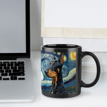 Load image into Gallery viewer, Starry Night Doberman Coffee Mug-Mug-Doberman, Home Decor, Mugs-ONE SIZE-Black-7