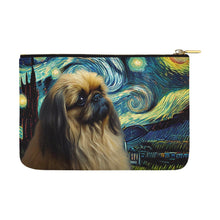 Load image into Gallery viewer, Starry Night Dreamer Pekingese Carry-All Pouch-Accessories-Accessories, Bags, Dog Dad Gifts, Dog Mom Gifts, Pekingese-White-ONESIZE-4
