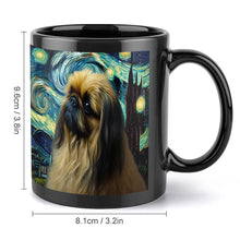 Load image into Gallery viewer, Starry Night Dreamer Pekingese Coffee Mug-Mug-Accessories, Dog Dad Gifts, Dog Mom Gifts, Home Decor, Mugs, Pekingese-ONE SIZE-Black-4