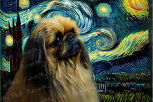 Load image into Gallery viewer, Starry Night Dreamer Pekingese Wall Art Poster-Art-Dog Art, Home Decor, Pekingese, Poster-1