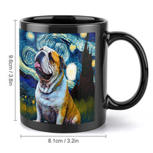 Load image into Gallery viewer, Starry Night English Bulldog Coffee Mug-Mug-English Bulldog, Home Decor, Mugs-ONE SIZE-Black-2