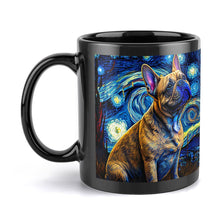 Load image into Gallery viewer, Starry Night Fawn Frenchie Coffee Mug-Mug-French Bulldog, Home Decor, Mugs-ONE SIZE-Black-3