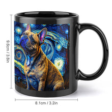 Load image into Gallery viewer, Starry Night Fawn Frenchie Coffee Mug-Mug-French Bulldog, Home Decor, Mugs-ONE SIZE-Black-5