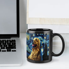 Load image into Gallery viewer, Starry Night Golden Retriever Coffee Mug-Mug-Golden Retriever, Home Decor, Mugs-ONE SIZE-Black-7