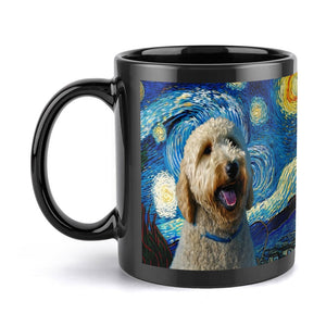 Starry Night Goldendoodle Coffee Mug-Mug-Goldendoodle, Home Decor, Mugs-ONE SIZE-Black-3