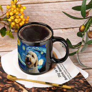 Starry Night Goldendoodle Coffee Mug-Mug-Goldendoodle, Home Decor, Mugs-ONE SIZE-Black-4