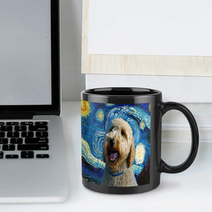 Starry Night Goldendoodle Coffee Mug-Mug-Goldendoodle, Home Decor, Mugs-ONE SIZE-Black-5