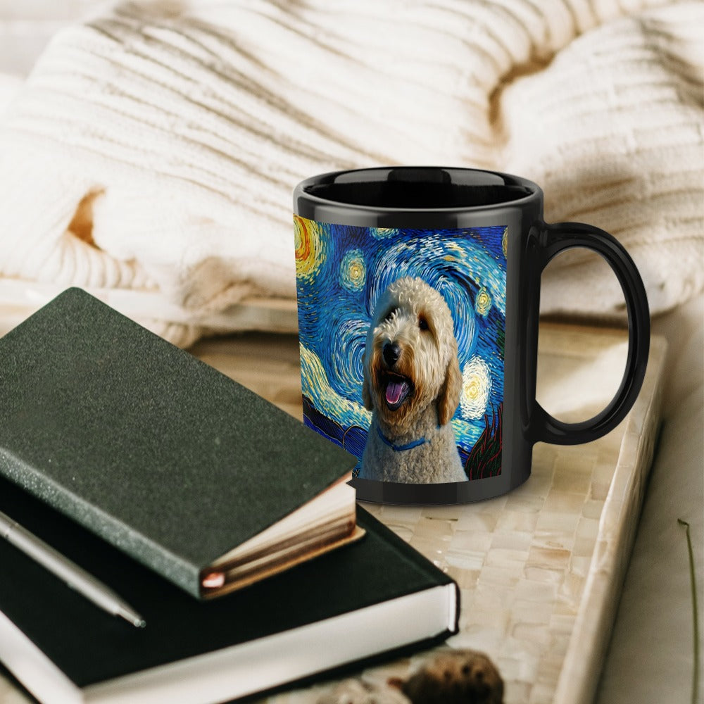 Starry Night Goldendoodle Coffee Mug-Mug-Goldendoodle, Home Decor, Mugs-ONE SIZE-Black-6