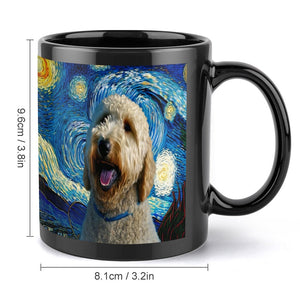 Starry Night Goldendoodle Coffee Mug-Mug-Goldendoodle, Home Decor, Mugs-ONE SIZE-Black-1