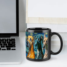 Load image into Gallery viewer, Starry Night Great Danes Coffee Mug-Mug-Great Dane, Home Decor, Mugs-ONE SIZE-Black-5