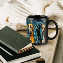 Load image into Gallery viewer, Starry Night Great Danes Coffee Mug-Mug-Great Dane, Home Decor, Mugs-ONE SIZE-Black-6