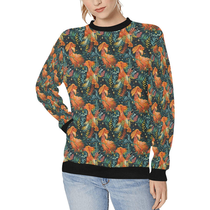 Starry Night Irish Setter's Christmas Sweatshirt for Women-Apparel-Apparel, Christmas, Dog Mom Gifts, Irish Setter, Sweatshirt-S-1