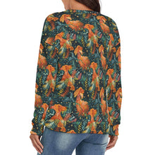 Load image into Gallery viewer, Starry Night Irish Setter's Women's V-Neck Christmas Sweater-Apparel-Apparel,Christmas,Dog Mom Gifts,Irish Setter,Sweater,Sweatshirt-3