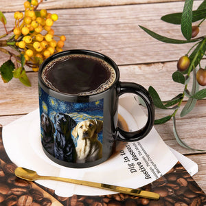 Starry Night Labradors Coffee Mug-Mug-Black Labrador, Chocolate Labrador, Home Decor, Labrador, Mugs-ONE SIZE-Black-3