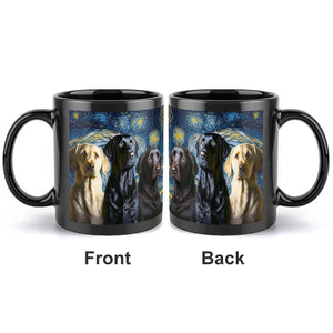 Starry Night Labradors Coffee Mug-Mug-Black Labrador, Chocolate Labrador, Home Decor, Labrador, Mugs-ONE SIZE-Black-4