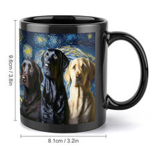 Load image into Gallery viewer, Starry Night Labradors Coffee Mug-Mug-Black Labrador, Chocolate Labrador, Home Decor, Labrador, Mugs-ONE SIZE-Black-5