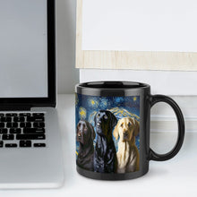 Load image into Gallery viewer, Starry Night Labradors Coffee Mug-Mug-Black Labrador, Chocolate Labrador, Home Decor, Labrador, Mugs-ONE SIZE-Black-7