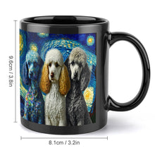 Load image into Gallery viewer, Starry Night Magical Poodles Coffee Mug-Mug-Home Decor, Mugs, Poodle-ONE SIZE-Black-2