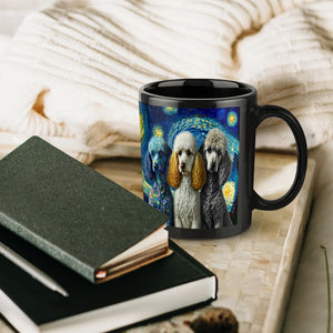 Starry Night Magical Poodles Coffee Mug-Mug-Home Decor, Mugs, Poodle-ONE SIZE-Black-5