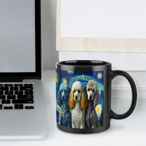 Starry Night Magical Poodles Coffee Mug-Mug-Home Decor, Mugs, Poodle-ONE SIZE-Black-6