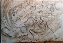 Load image into Gallery viewer, Starry Night Pug Oil Painting-Art-Dog Art, Home Decor, Painting, Pug-24&quot; x 36&quot; inches-7