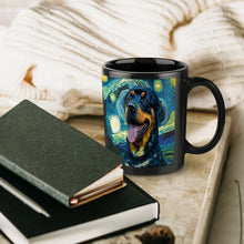 Load image into Gallery viewer, Starry Night Rottweiler Coffee Mug-Mug-Home Decor, Mugs, Rottweiler-ONE SIZE-Black-6