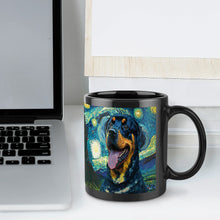 Load image into Gallery viewer, Starry Night Rottweiler Coffee Mug-Mug-Home Decor, Mugs, Rottweiler-ONE SIZE-Black-7