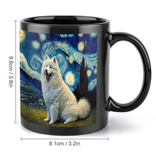 Load image into Gallery viewer, Starry Night Samoyed Coffee Mug-Mug-Home Decor, Mugs, Samoyed-ONE SIZE-Black-4