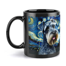 Load image into Gallery viewer, Starry Night Schnauzer Coffee Mug-Mug-Accessories, Dog Dad Gifts, Dog Mom Gifts, Home Decor, Mugs, Schnauzer-ONE SIZE-Black-4
