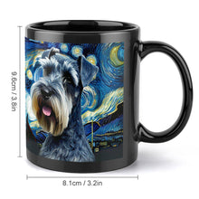 Load image into Gallery viewer, Starry Night Schnauzer Coffee Mug-Mug-Accessories, Dog Dad Gifts, Dog Mom Gifts, Home Decor, Mugs, Schnauzer-ONE SIZE-Black-5